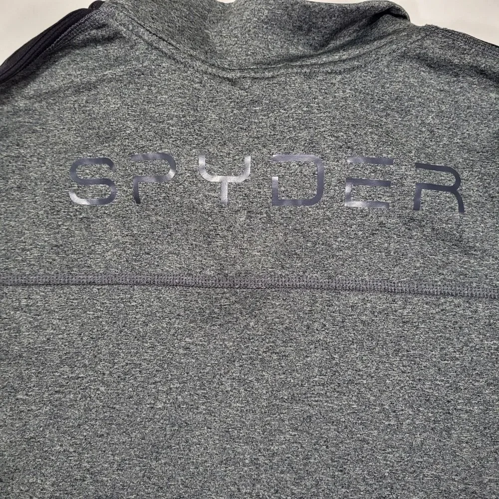Spyder Active Proweb Men's‎ Medium 1/4 Zip Gray Long Sleeve Pullover